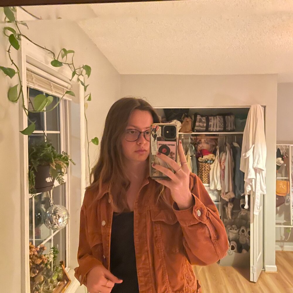 MOTTO Topshop corduroy orange jacket